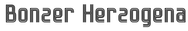 Bonzer Herzogenaurach font preview